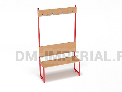 Вешалка напольная со скамьей 7 мест