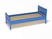 Эко-кровать Соня  с высокими спинками (массив) (разноцветный (ая), синий, 1200*600)