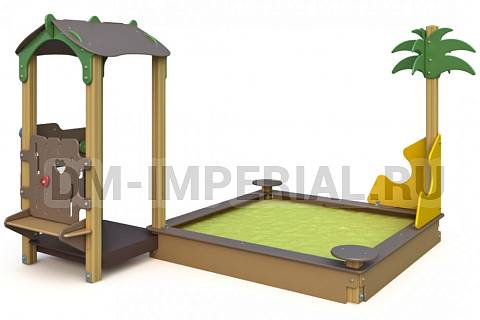 Уличное оборудование, Игровое оборудование, Песочный дворик Оазис МФ 1.27 МФ 1.27