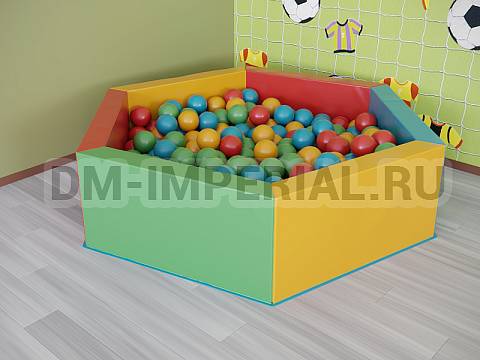 Оснащение детских садов, Мягкие модули, Сухой бассейн Шестигранник ММ-СБ-044