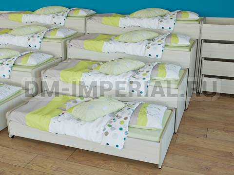 Оснащение детских садов, Кровати, Кровать 4-х ярусная выкатная КР-014