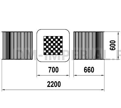 Уличное оборудование, Садово-парковое оборудование, Стол парковый с шахматной доской СТ 1.6 СТ 1.6