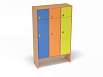 Шкаф 3-х секционный с антресолью (каркас бук с разноцветными фасадами, Вариант 2)