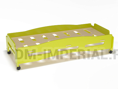 Эко-кровать Мозайка ясельная с бортиком (фанера)