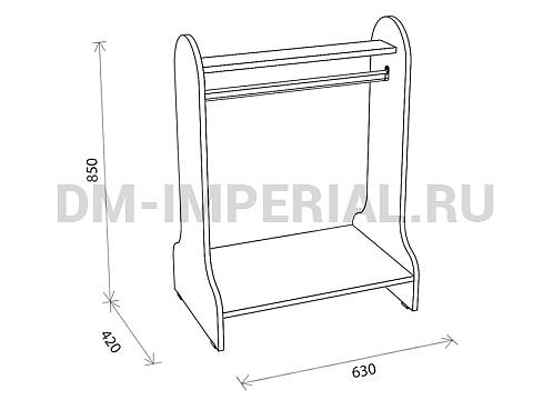 Оснащение детских садов, Игровая мебель, Вешалка Ряжений ИМ-055