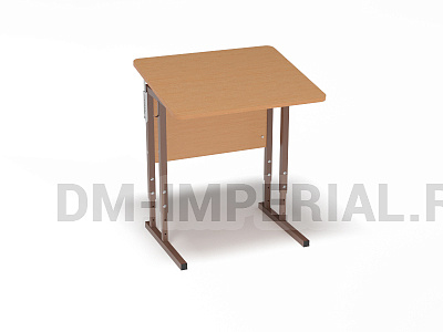 Стол ученический 1-но местный регулируемый на квадратной трубе с наклонной столешницей