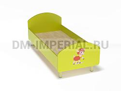 Детская односпальная кровать из ЛДСП с металлическими ножками