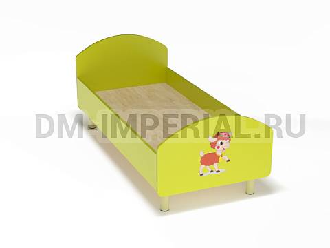 Оснащение детских садов, Кровати, Кровать ЛДСП на металлических ножках с рисунком КР-002-Р