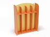 Шкаф для полотенец навесной Волна 4-х секционный (разноцветный (ая), Оранжевый)
