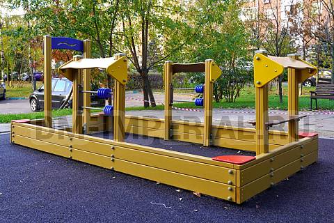 Уличное оборудование, Игровое оборудование, Детская песочница Дворик МФ 1.54 МФ 1.54