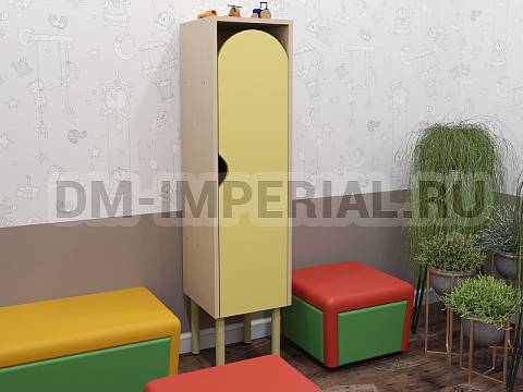 Оснащение детских садов, Шкафы, Шкаф 1-но секционный на металлокаркасе стандарт ШР-004-С-1