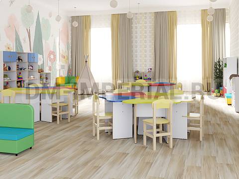 Оснащение детских садов, Стулья, Стул Крепыш, лак/краска С-001.02