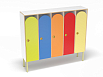 Шкаф 5-ти секционный на металлокаркасе (скандинавия с разноцветными фасадами, Вариант 14)