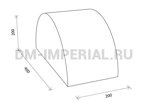 Оснащение детских садов, Мягкие модули, Мягкий модуль Полуцилиндр 12.1 ММ-ЭМ-08.012.1