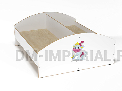 Кровать ЛДСП двухместная с рисунком