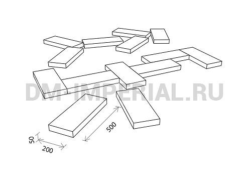 Оснащение детских садов, Мягкие модули, Развивающие мягкие модули Домино мини ММ-РМ-03.004