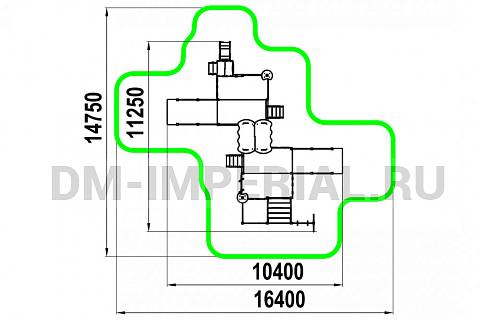 Уличное оборудование, Детские игровые комплексы, Детский игровой комплекс МГН 1.4 МГН 1.4