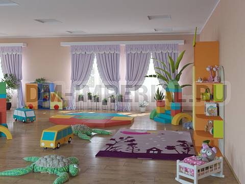 Оснащение детских садов, Мягкие модули, Контурная игрушка Автобус ММ-КИ-048