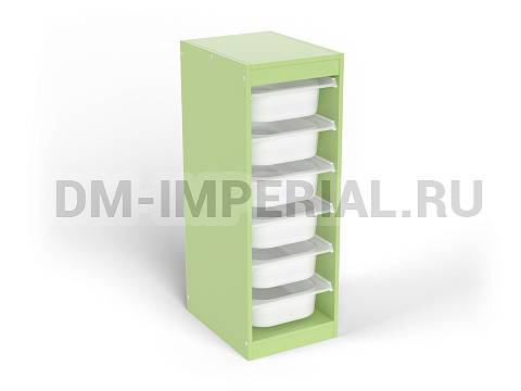 Оснащение детских садов, Шкафы, Стеллаж для хранения односекционный, высота 1000 СХ-007