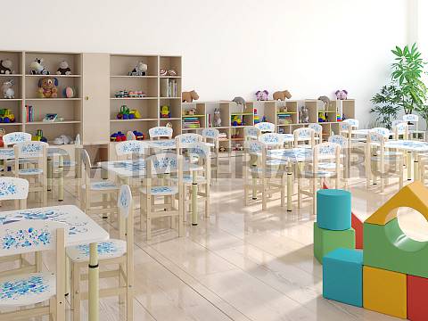 Оснащение детских садов, Стулья, Стул Гжель С-013