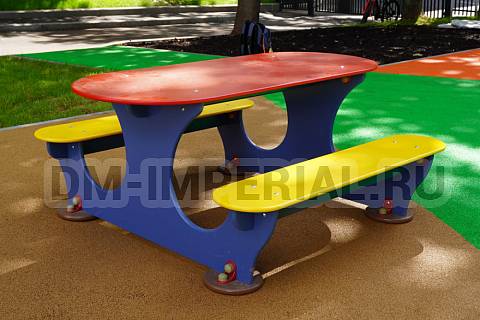 Уличное оборудование, Игровое оборудование, Детский столик Овальный МФ 1.33 МФ 1.33