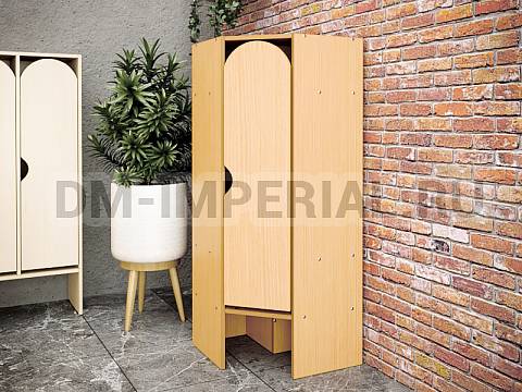 Оснащение детских садов, Шкафы, Шкаф для одежды 1-но секционный угловой стандарт ШР-001-С-У