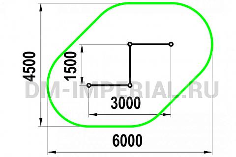 Уличное оборудование, Спортивное оборудование, Шведская стенка тройная W-03-012 W-03-012