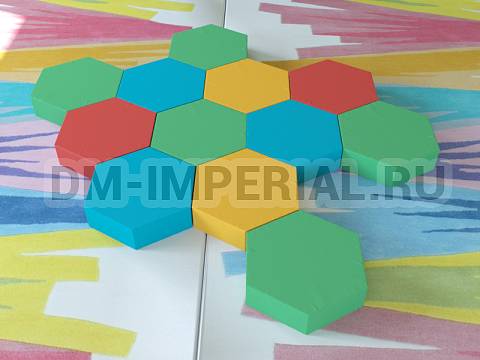 Оснащение детских садов, Мягкие модули, Развивающие мягкие модули Соты ММ-РМ-01.017