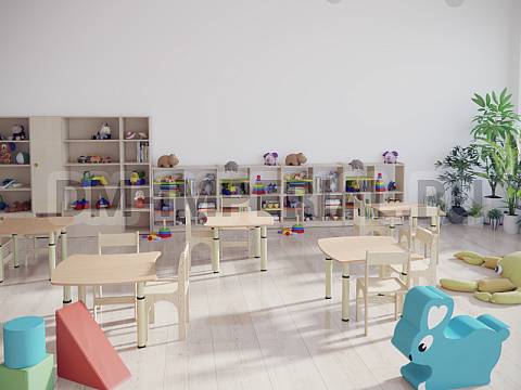 Оснащение детских садов, Столы, Стол эргономичный на регулируемых ножках СТ-014