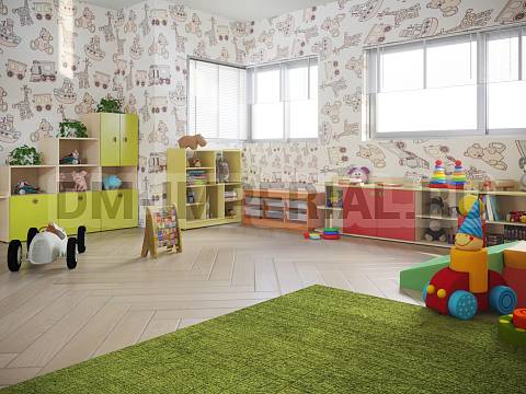 Оснащение детских садов, Шкафы, Стеллаж для хранения трехсекционный, высота 500 СХ-003