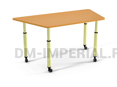 Стол Трапеция на регулируемых ножках и колесах