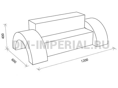 Оснащение детских садов, Мягкие модули, Комплект диван Радуга ММ-ММ-018