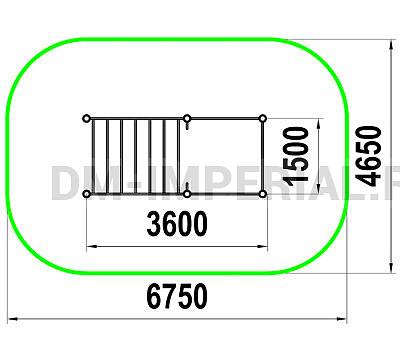 Уличное оборудование, Спортивное оборудование, Наклонный рукоход, турники W-07.005 W-07.005