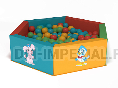 Сухой бассейн Шестигранник с рисунком