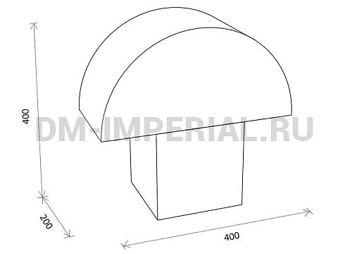 Оснащение детских садов, Мягкие модули, Мягкие игровые модули Грибок ММ-ИМ-02.003