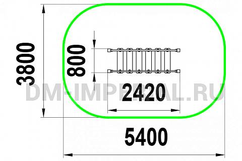 Уличное оборудование, Спортивное оборудование, Детский подвесной мостик ББ 1.5 ББ 1.5
