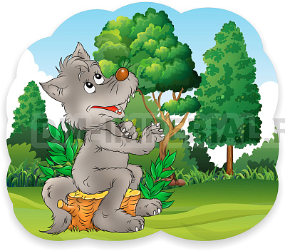 "Волк", резной стенд