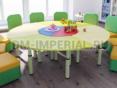 Оснащение детских садов, Столы, Стол Трансформер на регулируемых ножках СТ-033-Ц