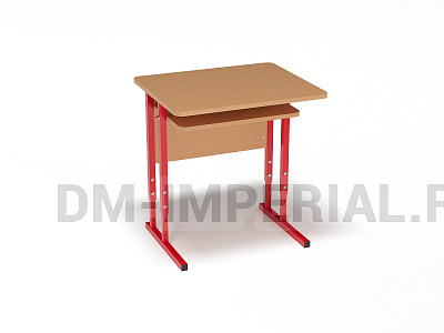 Стол ученический 1-но местный регулируемый на квадратной трубе с полкой