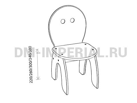 Оснащение детских садов, Стулья, Стул Карапуз, лак/краска С-033.02