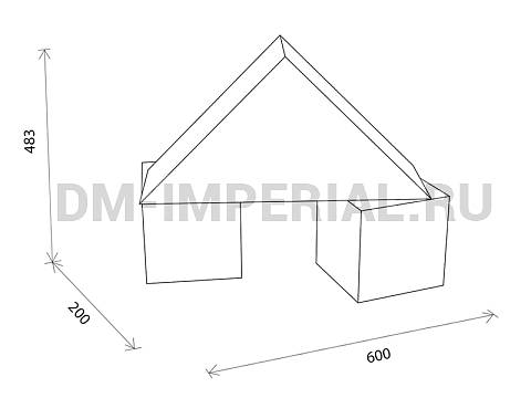 Оснащение детских садов, Мягкие модули, Мягкий конструктор Домик мини ММ-МК-02.008