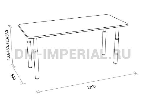 Оснащение детских садов, Столы, Стол 2-х местный на регулируемых ножках СТ-001
