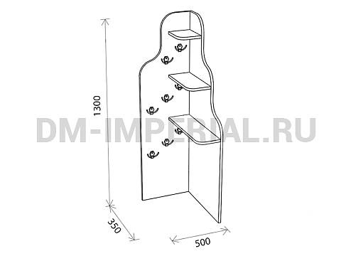 Оснащение детских садов, Шкафы, Полка Уголок ШС-059