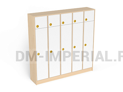 Шкаф 5-ти секционный с антресолью на цоколе