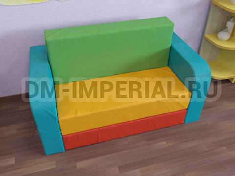 Оснащение детских садов, Мягкие модули, Комплект Диван раскладной ММ-ММ-026 Оснащение детских садов, Мягкие модули, Комплект Диван раскладной ММ-ММ-026