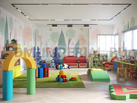 Оснащение детских садов, Шкафы, Стеллаж Опушка ШС-090