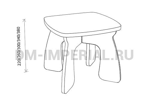 Оснащение детских садов, Стулья, Табурет, лак/краска С-065.02