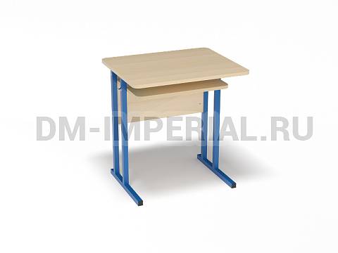Оснащение школ, Школьные парты, Стол ученический 1-но местный нерегулируемый на квадратной трубе с полкой МШ-ШП-001.1.П