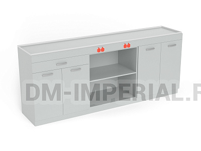 Стол демонстрационный для кабинета физики, биологии с противопроливочным бортиком, тип 2