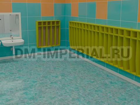 Оснащение детских садов, Шкафы, Шкаф для полотенец навесной 5-ти секционный ШП-001-5